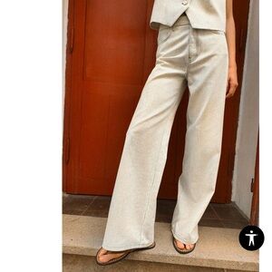 Striped Wide Leg Pants (Zara)